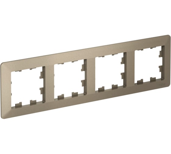 4-постовая рамка Systeme Electric ATLASDESIGN AIR шампань/дымчатый черный ATN220504 5 шт 4690201041696 1