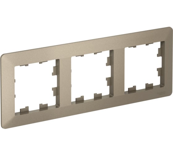 3-постовая рамка Systeme Electric ATLASDESIGN AIR шампань/дымчатый черный ATN220503 5 шт 4690201041412 1