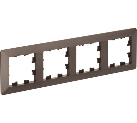 4-постовая рамка Systeme Electric ATLASDESIGN AIR мокко/дымчатый черный ATN220604 5 шт 4690201041719 1