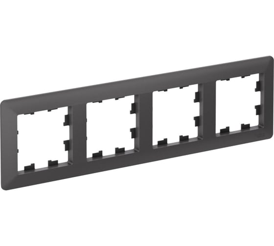 4-постовая рамка Systeme Electric ATLASDESIGN AIR БАЗАЛЬТ/дымчатый черный ATN221404 5 шт 4690201041870 1