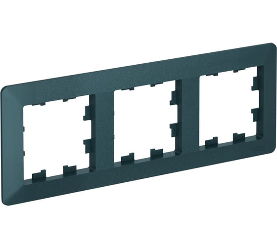 3-постовая рамка Systeme Electric ATLASDESIGN AIR изумруд/дымчатый черный ATN220803 5 шт 4690201041474 1