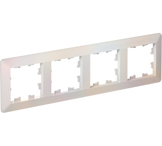 4-постовая рамка Systeme Electric ATLASDESIGN AIR жемчуг/дымчатый белый ATN220404 5 шт 4690201041672 1