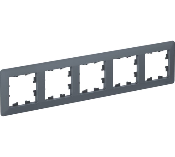 5-постовая рамка Systeme Electric ATLASDESIGN AIR грифель/дымчатый черный ATN220705 5 шт 4690201042013 1