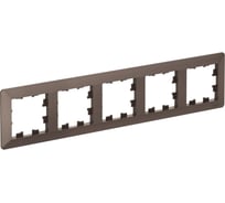 5-постовая рамка Systeme Electric ATLASDESIGN AIR мокко/дымчатый черный ATN220605 5 шт 4690201041993