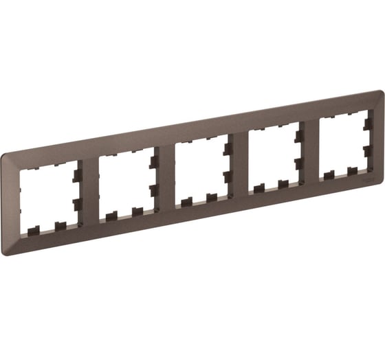 5-постовая рамка Systeme Electric ATLASDESIGN AIR мокко/дымчатый черный ATN220605 5 шт 4690201041993 1