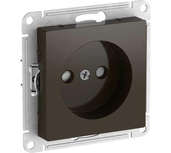 Механизм розетки Systeme Electric ATLASDESIGN без заземления, со шторками, 16А, быстрозажимные клеммы, мокко ATN000649S 10 шт 13606482108490 1