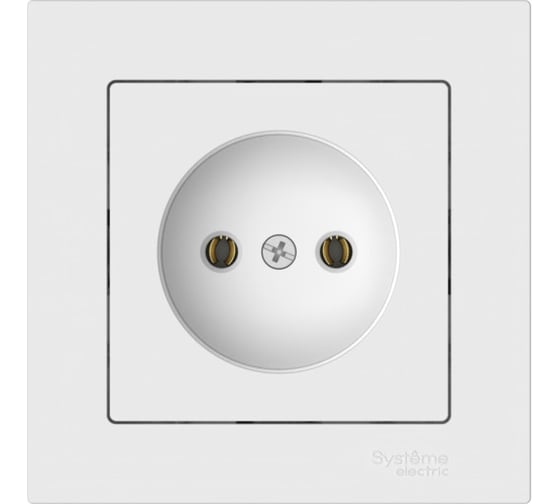 Розетка Systeme Electric ATLASDESIGN без заземления, 16А, в сборе, быстрозажимные клеммы, белый ATN000140S 15 шт 13606482107813 1