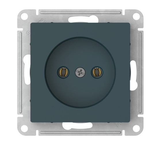 Механизм розетки Systeme Electric ATLASDESIGN без заземления, без шторок, 16А, быстрозажимные клеммы, изумруд ATN000841S 5 шт 13606482107981 1