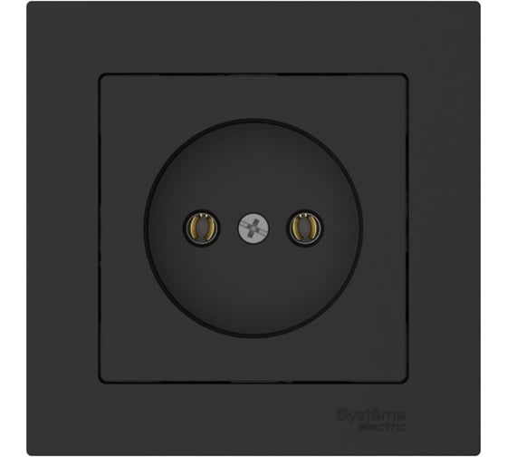 Розетка Systeme Electric ATLASDESIGN без заземления, 16А, в сборе, быстрозажимные клеммы, карбон ATN001040S 5 шт 13606482107905 1