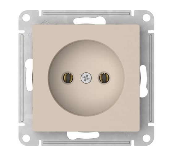 Механизм розетки Systeme Electric ATLASDESIGN без заземления, без шторок, 16А, быстрозажимные клеммы, песочный ATN001241S 5 шт 4690201022664 1