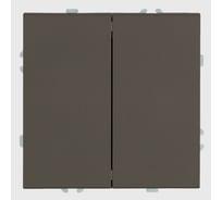 Переключатель перекрестный 2-клавишный STEKKER Эмили механизм, 250В, 10А, RSW10-5111-09, антрацит, soft touch, 50164