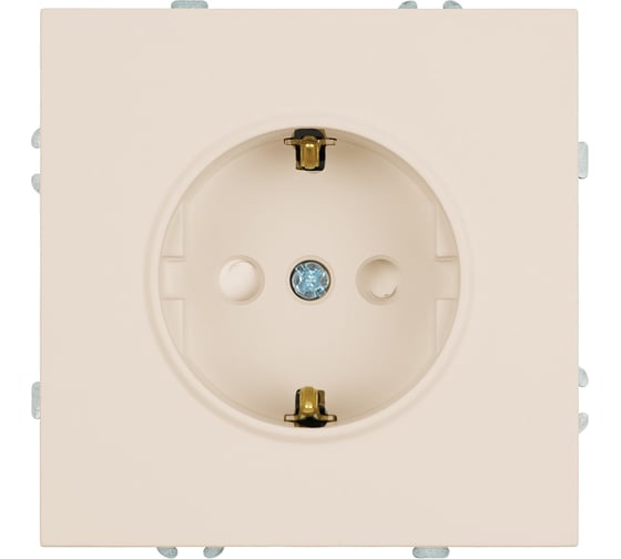 Розетка STEKKER 1-местная с защитной шторкой с/з, механизм, 250В, 16А, серия Эмили, RST16-5110-08, кашемир, soft touch, 49906 1
