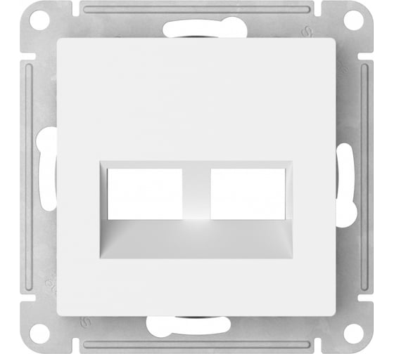 Накладка Systeme Electric Atlasdesign двойная для информационных функций типа Keystone, ЛОТОС ATN001390 5 шт 4690201059592 1