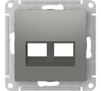 Накладка Systeme Electric Atlasdesign двойная для информационных функций типа Keystone, СТАЛЬ ATN000990 5 шт 4690201059554