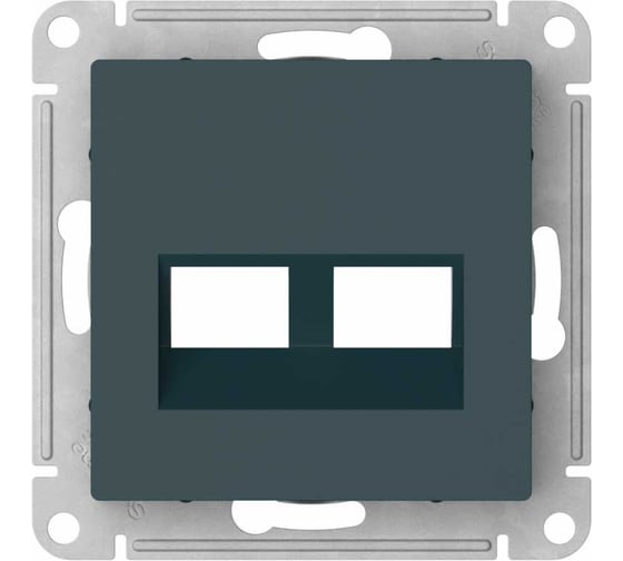 Накладка Systeme Electric Atlasdesign двойная для информационных функций типа Keystone, ИЗУМРУД ATN000890 5 шт 4690201059547 1