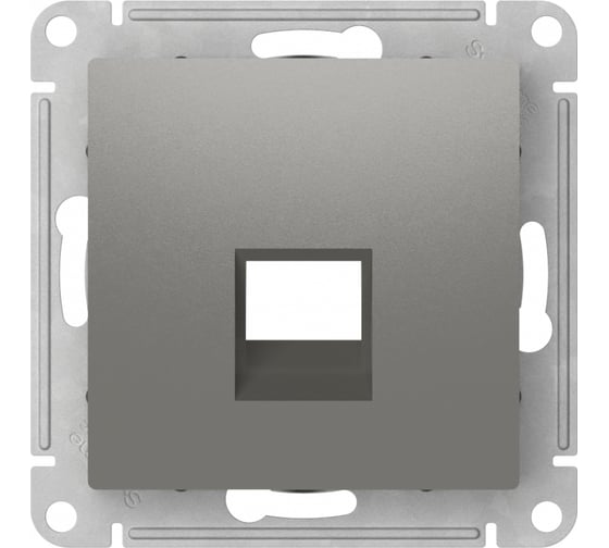 Накладка Systeme Electric Atlasdesign для информационных функций типа Keystone, СТАЛЬ ATN000984 5 шт 4690201059417 1