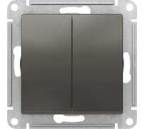Перекрестный переключатель Systeme Electric Atlasdesign сталь, 2-клавишный, 2 x сх. 7, 10ах, механизм ATN000973 5 шт 4690201021827