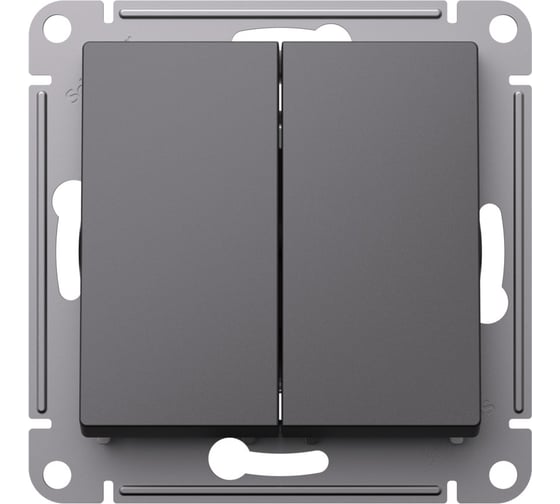 Переключатель перекрестный Systeme Electric Atlasdesign базальт 2-клавишный, 2 x сх. 7, 10ах, механизм ATN001473 5 шт 4690201025740 1