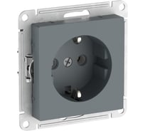 Розетка Systeme Electric ATLASDESIGN с заземлением, 16А, мех., быстрозажим. клем., ГРИФЕЛЬ ATN000743S 10 шт 13606482108070