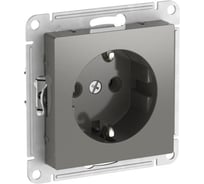 Розетка Systeme Electric ATLASDESIGN с заземлением, 16А, мех., быстрозажим. клем., СТАЛЬ ATN000943S 5 шт 13606482108094