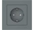 Розетка Systeme Electric ATLASDESIGN с заземлением, со шторками, 16А, в сборе, быстрозажим. клем., ГРИФЕЛЬ ATN000744S 10 шт 13606482108179 2