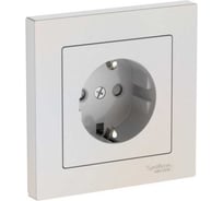 Розетка Systeme Electric ATLASDESIGN с заземлением, со шторками, 16А, в сборе, быстрозажим. клем., ЖЕМЧУГ ATN000444S 10 шт 13606482108148