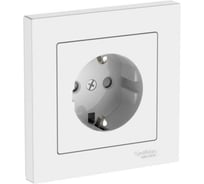 Розетка Systeme Electric ATLASDESIGN с заземлением, со шторками, 16А, в сборе, быстрозажим. клем., БЕЛЫЙ ATN000144S 15 шт 13606482108117