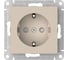 Розетка Systeme Electric ATLASDESIGN с заземлением, со шторками, 16А, мех., быстрозажим. клем., ПЕСОЧНЫЙ ATN001245S 5 шт 4690201022787 2