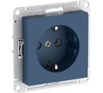 Розетка Systeme Electric ATLASDESIGN с заземлением, 16А, мех., быстрозажим. клем., АКВАМАРИН ATN001143S 5 шт 4690201022688
