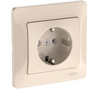 Розетка Systeme Electric GLOSSA с заземлением, 16А, в сборе, быстрозажим. клем., БЕЖЕВЫЙ GSL000242S 15 шт 13606482110110