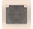 Розетка Systeme Electric GLOSSA с заземлением, со шторками, с крышкой, 16А, IP44, в сборе, быстрозажим. клем., БЕЖЕВЫЙ GSL000248S 10 шт 13606482110783 2