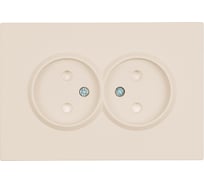 Розетка STEKKER 2-местная с защитной шторкой, б/з, 250В, 16А, серия Эмили, RST16-5116-08, кашемир, soft touch, 49903