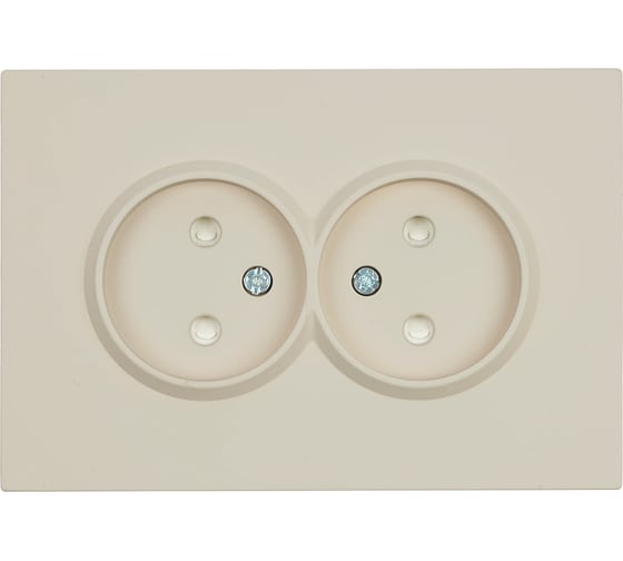 Розетка STEKKER 2-местная с защитной шторкой, б/з, 250В, 16А, серия Эмили, RST16-5116-08, кашемир, soft touch, 49903 1