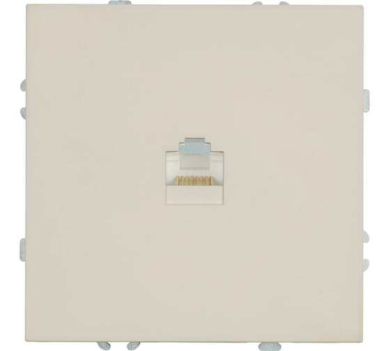 Розетка STEKKER компьютерная 1-местная RJ-45, механизм, серия Эмили, RST00-5117-08, кашемир, soft touch, 49899 1