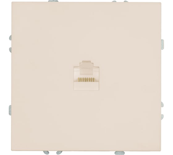 Розетка STEKKER компьютерная 1-местная RJ-45, механизм, серия Эмили, RST00-5117-08, кашемир, soft touch, 49899 1