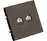 Розетка STEKKER компьютерная 2-местная RJ-45, механизм, серия Эмили, RST00-5111-09, антрацит, soft touch, 49926 2