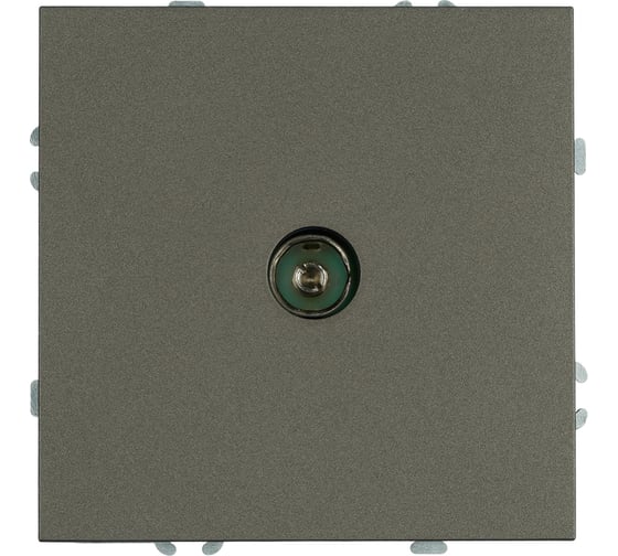 Розетка STEKKER телевизионная 1-местная, механизм, 75 Ом, 5-862МГц, серия Эмили, RST00-5108-09, антрацит, soft touch 49927 1