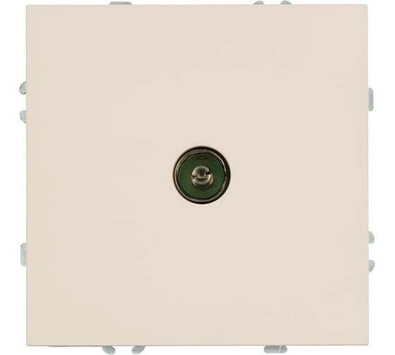 Розетка STEKKER телевизионная 1-местная, механизм, 75 Ом, 5-862МГц, серия Эмили, RST00-5108-08, кашемир, soft touch 49901 1