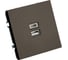 Розетка 2-местная STEKKER Эмили USB + Type C, механизм, 250В, 20W, RST10-5115-09, антрацит, soft touch 49931 2