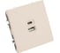 Розетка STEKKER 2-местная USB + Type C, механизм, 250В, 20W, серия Эмили, RST10-5115-08, кашемир, soft touch 49905 2