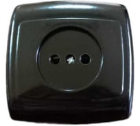 Розетка встраиваемая Ливны-Электро одинарная РС 10-008, квадратная, черная, 2 штуки РС 1822