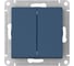 2-клавишный выключатель Systeme Electric ATLASDESIGN сх.5, 10АХ, быстрозажимные клеммы, аквамарин ATN001151S 5 шт 4690201023005 2