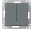 2-клавишный выключатель Systeme Electric ATLASDESIGN с подсветкой, сх.5а, 10АХ, быстрозажимные клеммы, грифель ATN000753S 10 шт 13606482108803 1