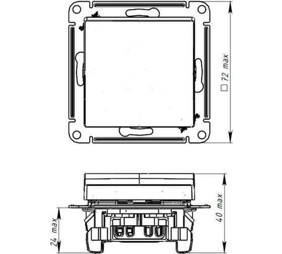 1-клавишный переключатель Systeme Electric ATLASDESIGN AQUA IP44, сх.6, 10АХ, быстрозажимные клеммы, белый ATN440161S 20 шт 13606482109381 1