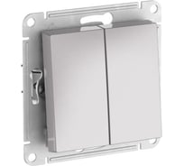 2-клавишный выключатель Systeme Electric ATLASDESIGN сх.5, 10АХ, быстрозажимные клеммы, алюминий ATN000351S 10 шт 13606482108568