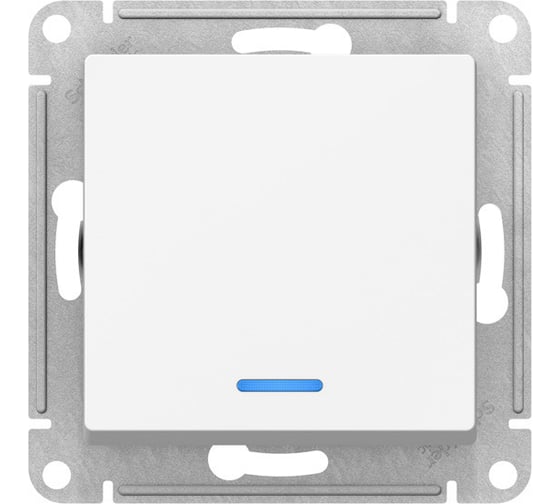 1-клавишный переключатель Systeme Electric GLOSSA с подсветкой, сх.6а, 10АХ, быстрозажимные клеммы, белый GSL000163S 20 шт 13606482111438 1