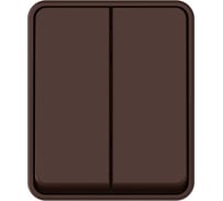 2-клавишный выключатель Systeme Electric ATLASDESIGN PROFI IP54 О/У, сх.5, 10АХ, коричневый ATN546051 12 шт 4690201042594