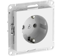 Розетка с заземлением без шторок Systeme Electric ATLASDESIGN, 16 А, мех., быстрозажимная клемма, БЕЛЫЙ ATN000143S