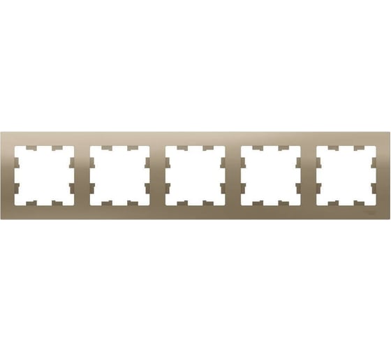 Рамка 5-местная Systeme Electric (Schneider Electric) ATLAS DESIGN универсальная шампань ATN000505 1240310 5 шт 53606489584615 1