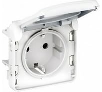 Розетка Legrand 2К+З безвинт. зажимы немецкий стандарт Программа Plexo белый 16 A 250 В 069640